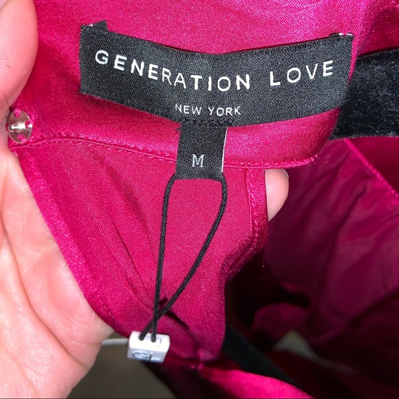Generation Love Jordyn Stretch-Silk Choker Top in Magenta –– NWT - Picture 12 of 16